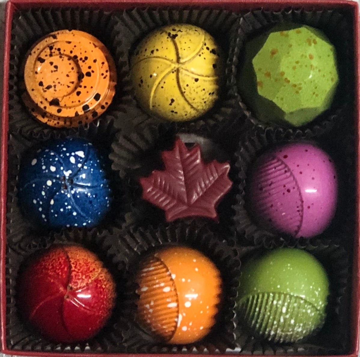 Nutty Chocolatier 9 Piece Airbrushed Box